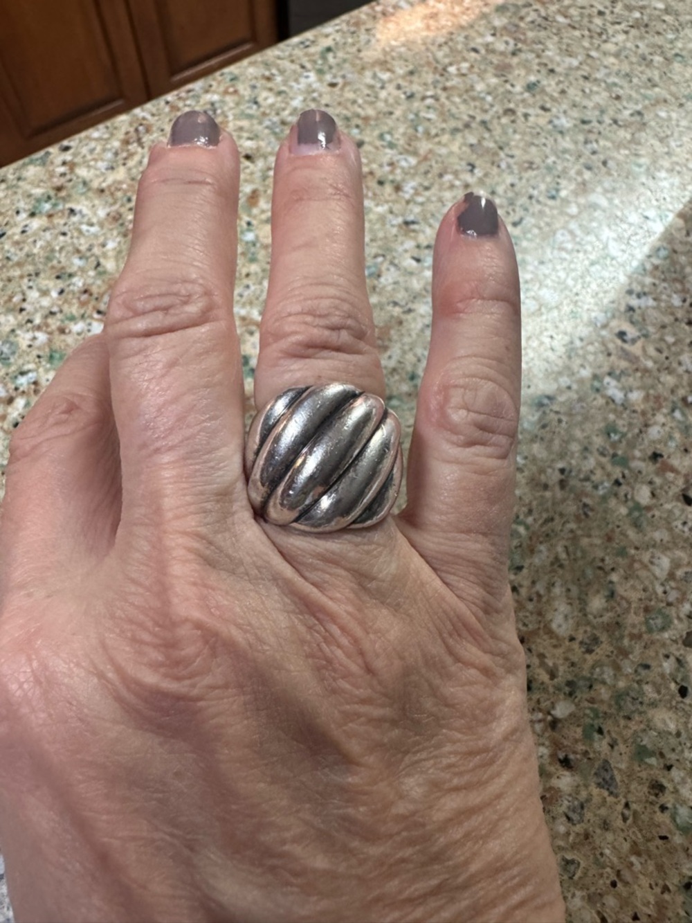 David Yurman Size 6 Sterling Silver Statement Ring